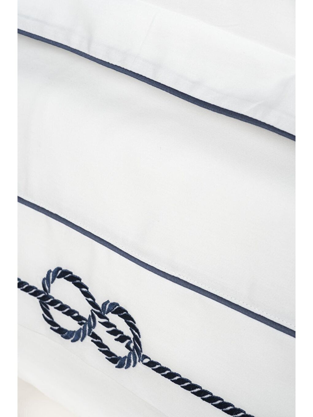 Beyaz Route Çift Kişilik Nevresim Takımı %100 Organik Pamuk Saten-2