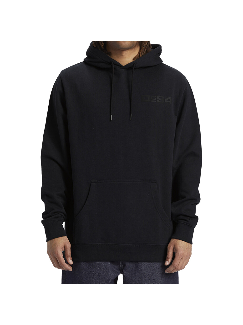 Siyah Erkek Uzun Kollu Kapüşonlu Sweatshirt-1