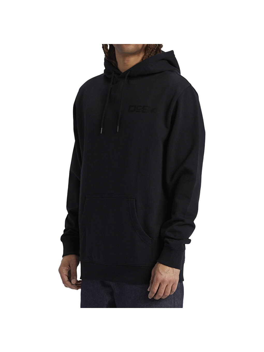 Siyah Erkek Uzun Kollu Kapüşonlu Sweatshirt-2