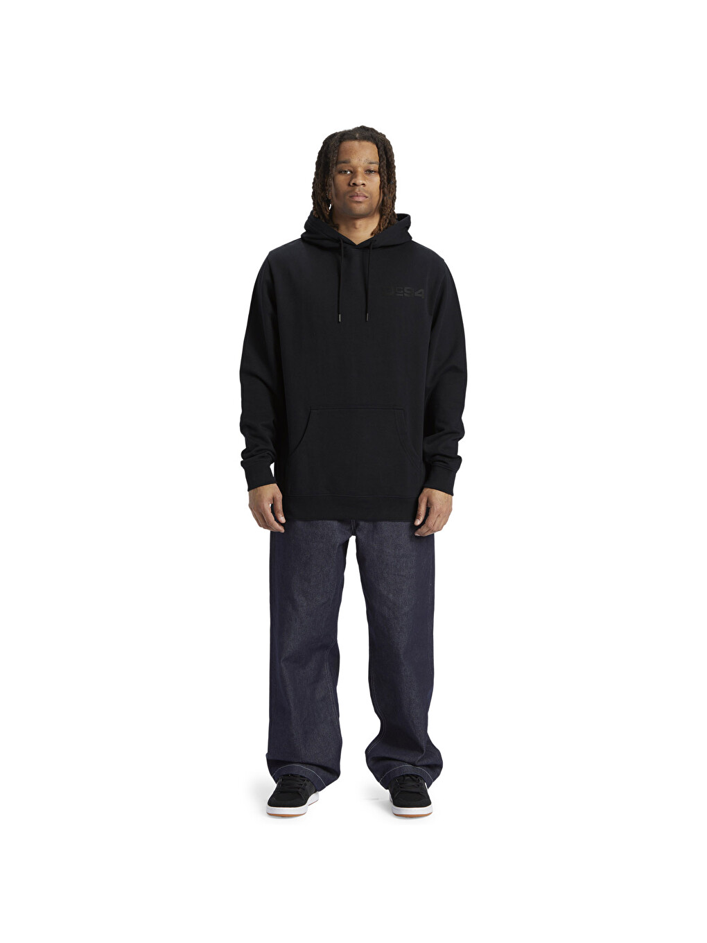 Siyah Erkek Uzun Kollu Kapüşonlu Sweatshirt-3