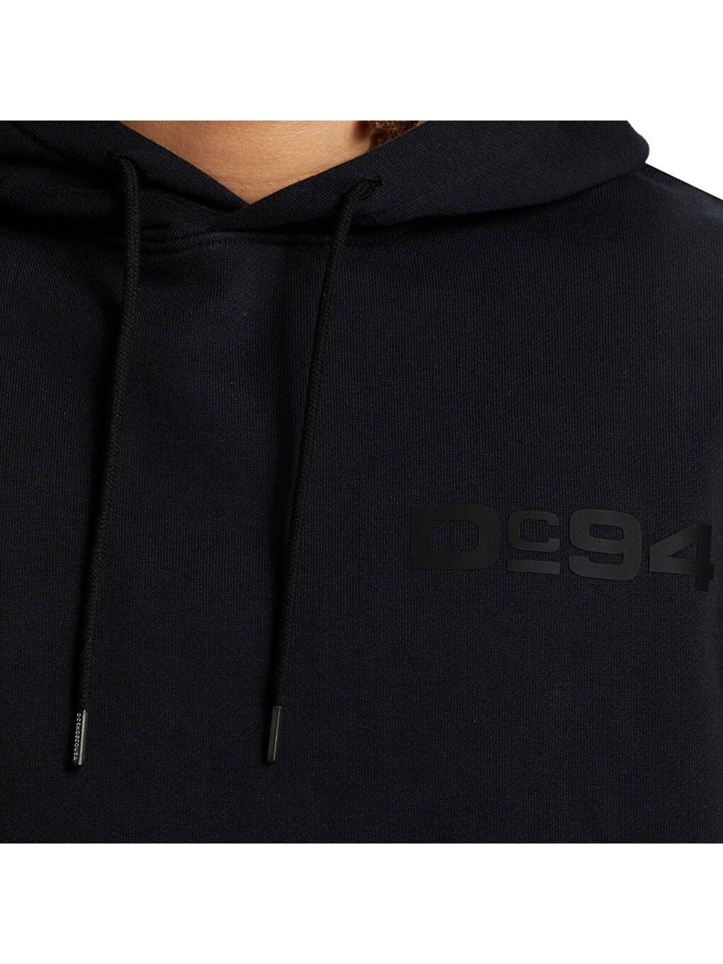 Siyah Erkek Uzun Kollu Kapüşonlu Sweatshirt-4