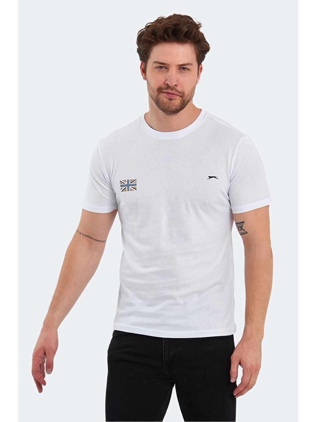 SLAZENGER Beyaz PACET Erkek Kısa Kol T-Shirt Beyaz