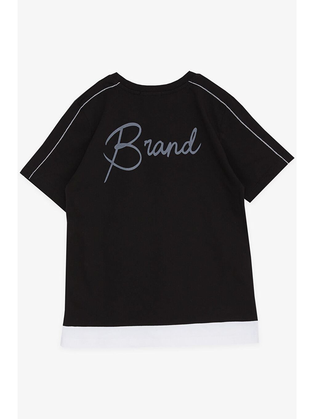 Erkek Çocuk Tişört Yazı Baskılı Siyah (8-14 Yaş)-3