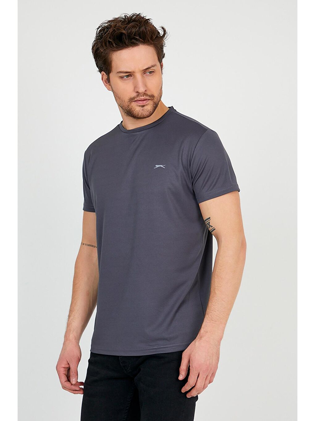 SLAZENGER Koyu Gri REPUBLIC Erkek T-Shirt Koyu Gri - 1