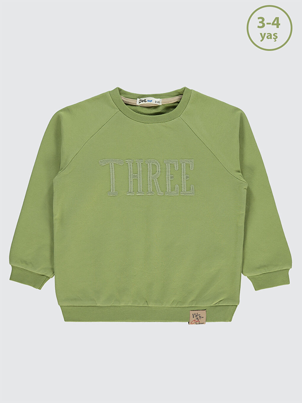 Boys Erkek Çocuk Sweatshirt 2-5 Yaş Çağla Yeşili