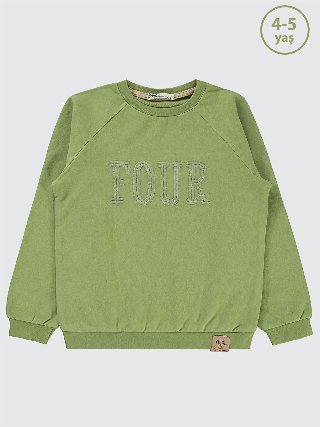 Boys Erkek Çocuk Sweatshirt 2-5 Yaş Çağla Yeşili-1