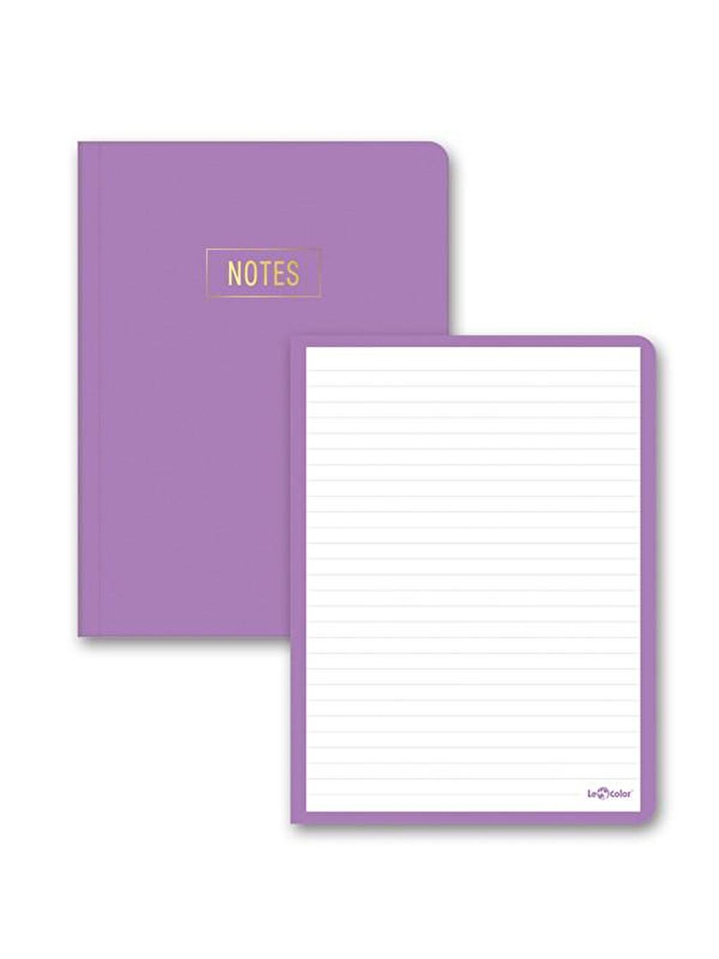 LE COLOR Mor Notes Mini Defter Çizgili Mor 14x20 cm - 1