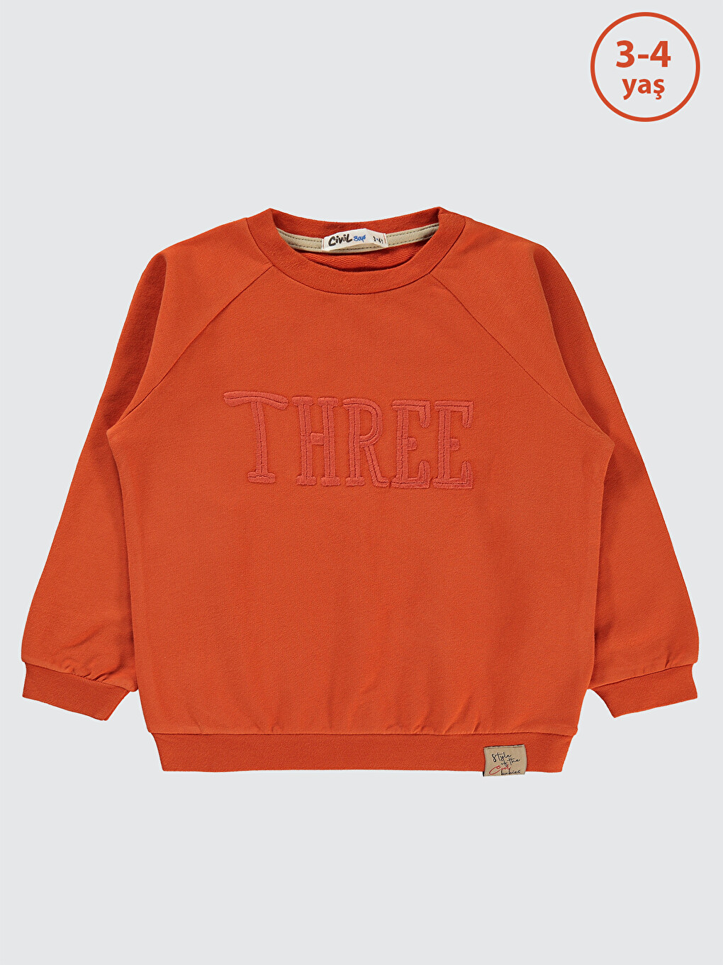 Kahverengi Boys Erkek Çocuk Sweatshirt 2-5 Yaş Kiremit