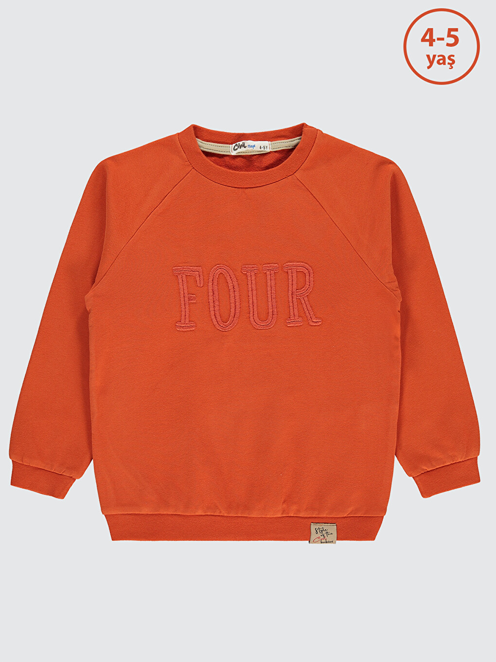 Kahverengi Boys Erkek Çocuk Sweatshirt 2-5 Yaş Kiremit-1