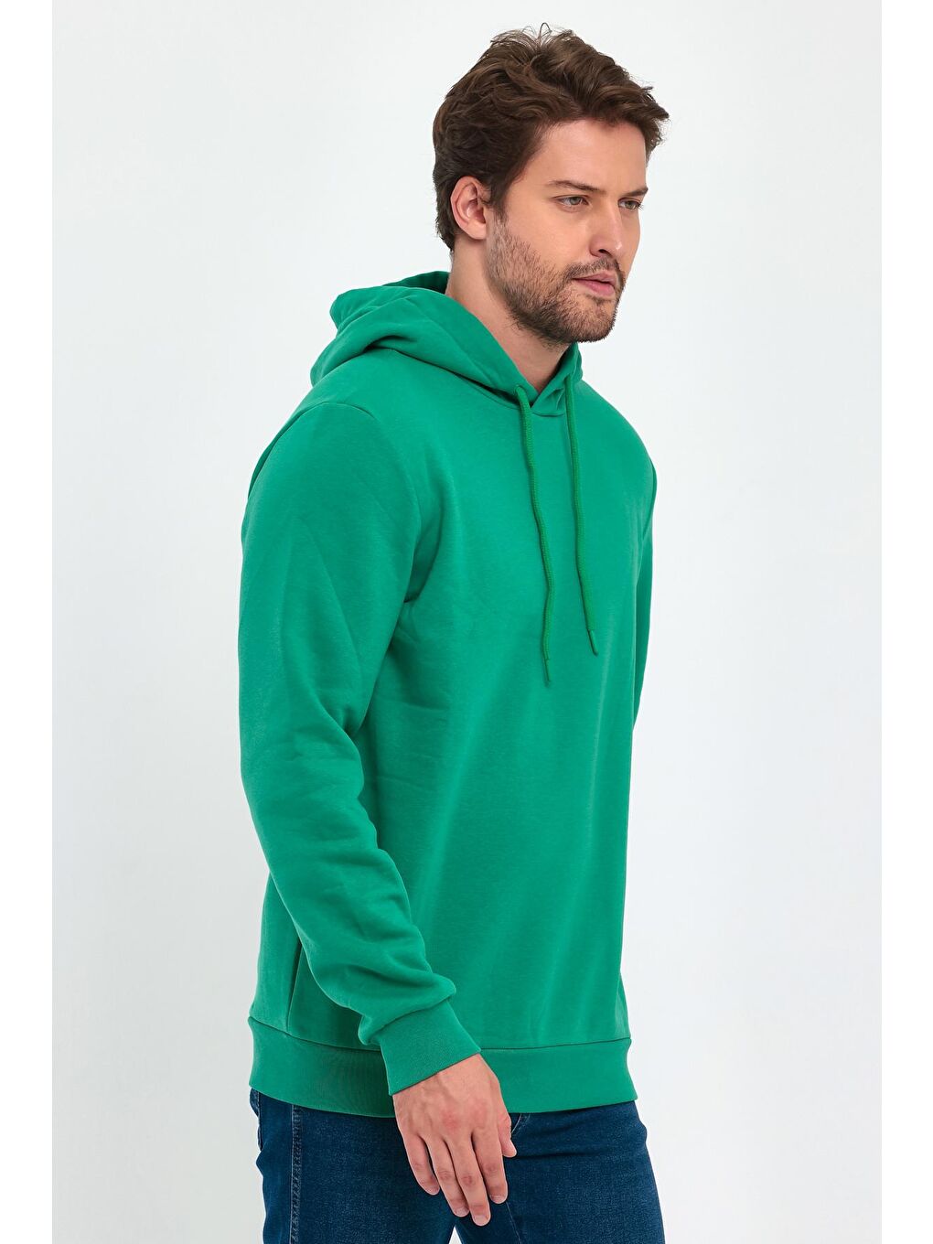 Rodi Yeşil 3 İplik Bisiklet Yaka Erkek Sweatshirt - 2