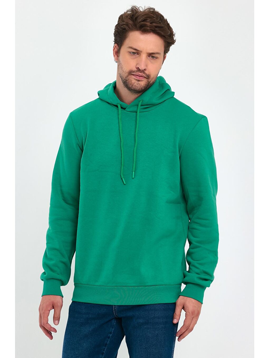 Rodi Yeşil 3 İplik Bisiklet Yaka Erkek Sweatshirt - 3