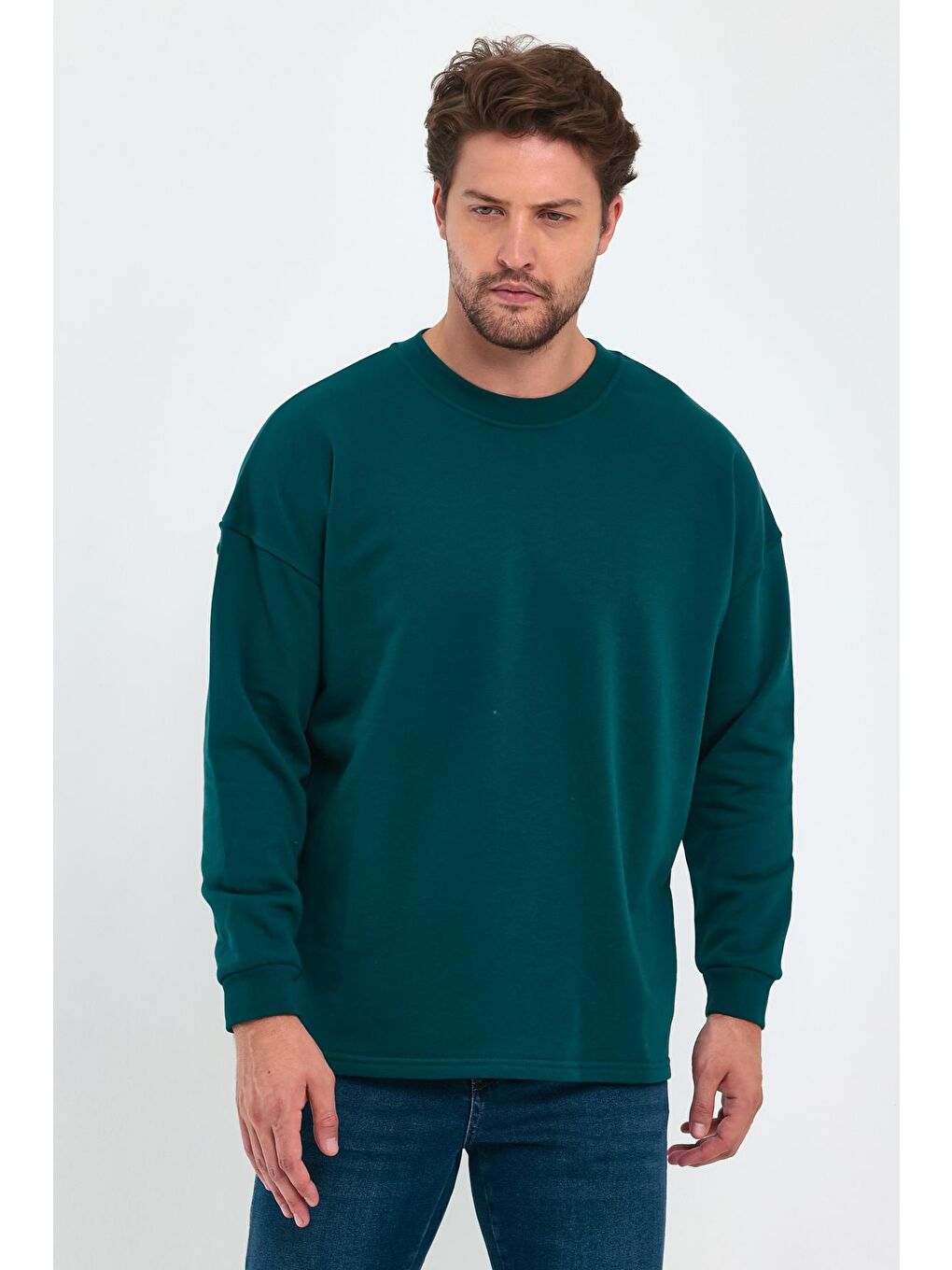 Rodi Petrol 3 İplik Bisiklet Yaka Erkek Sweatshirt - 2