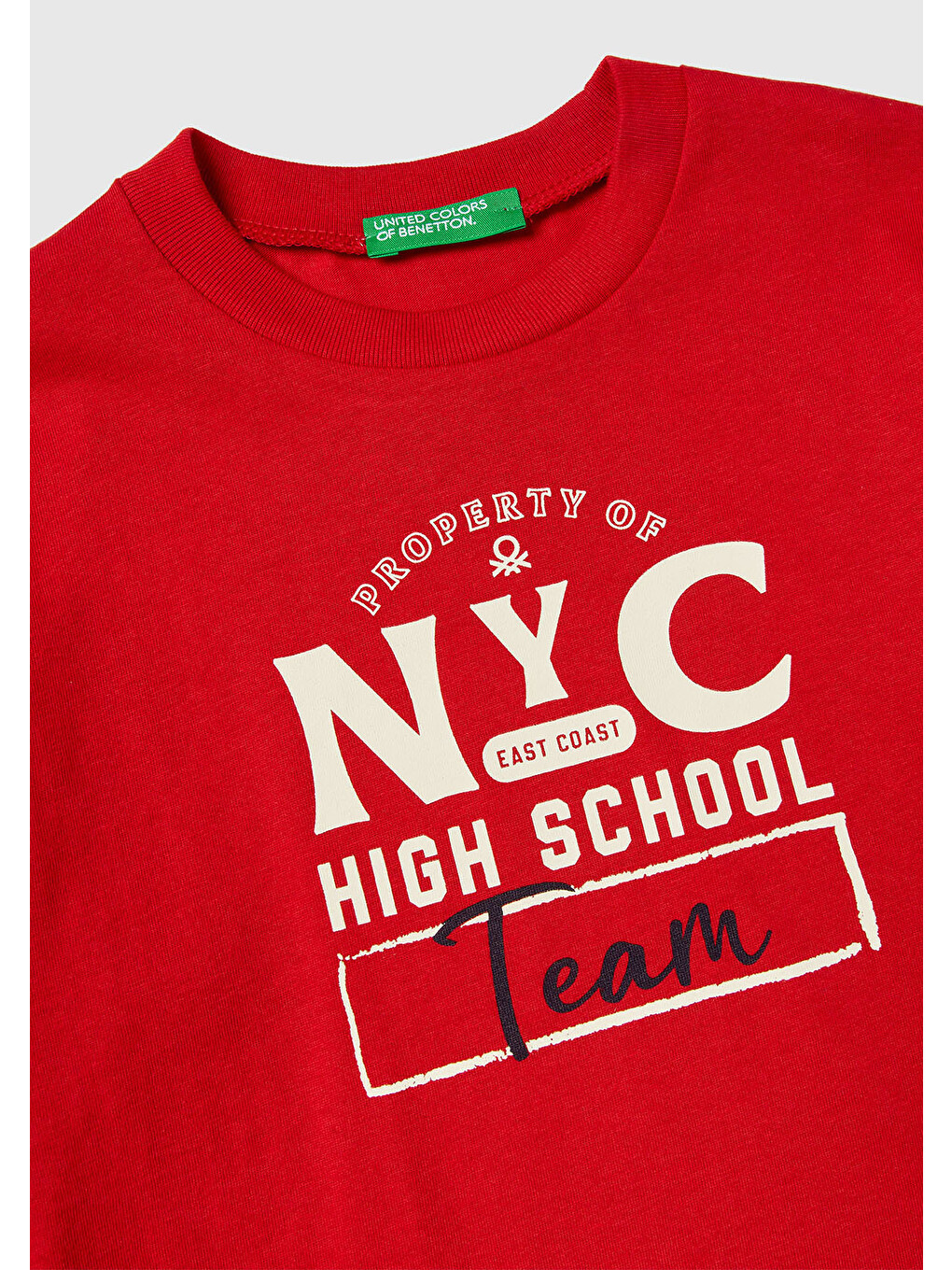 Erkek Çocuk Kırmızı Baskılı Relaxed Fit Jarse Uzun Kollu T-shirt-2