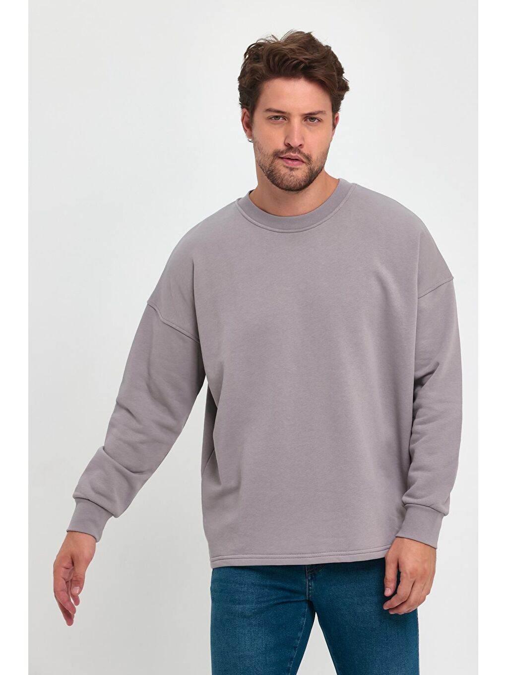 Rodi Mor 3 İplik Bisiklet Yaka Erkek Sweatshirt - 3