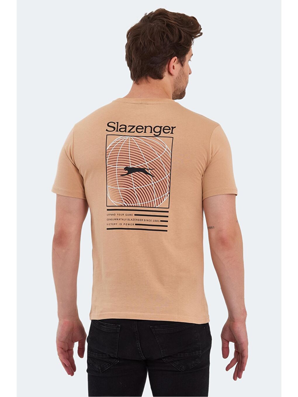 SLAZENGER Bej POLL Erkek Kısa Kol T-Shirt Bej - 1