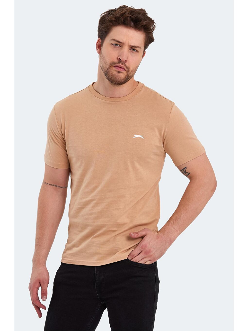 SLAZENGER Bej POLL Erkek Kısa Kol T-Shirt Bej - 2