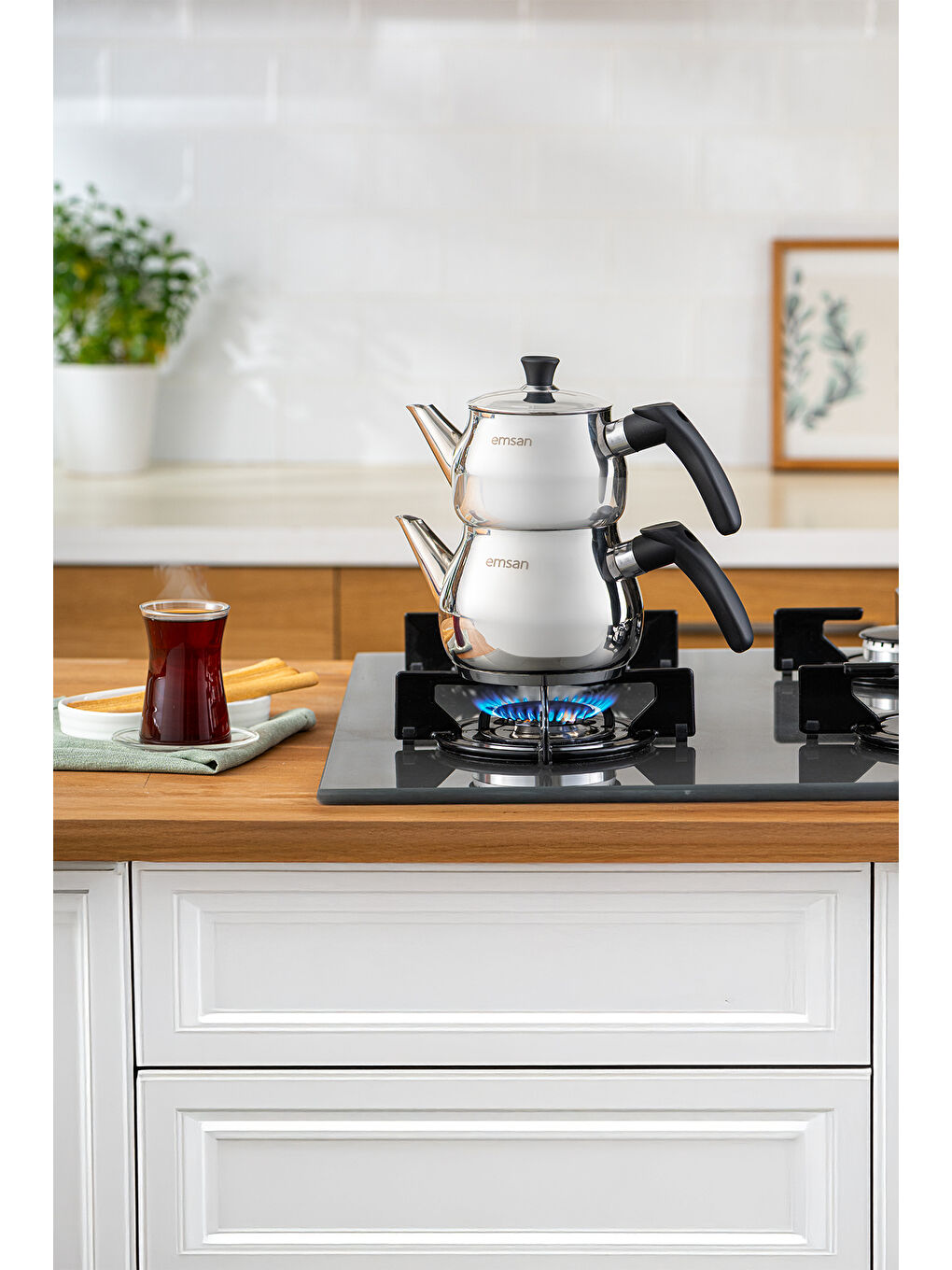 Siyah Ajda Mini Çaydanlık Takımı 0,75-1,5 lt-9