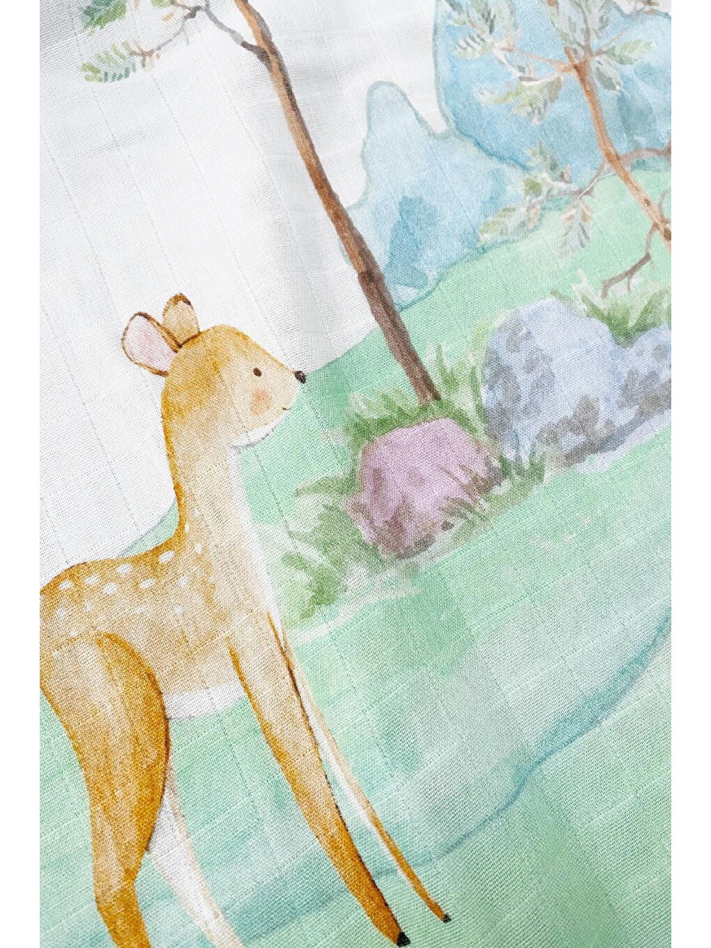 Beyaz Arcadia %100 Pamuk Müslin Örtü Seti- (90x90 cm 2'li)-3