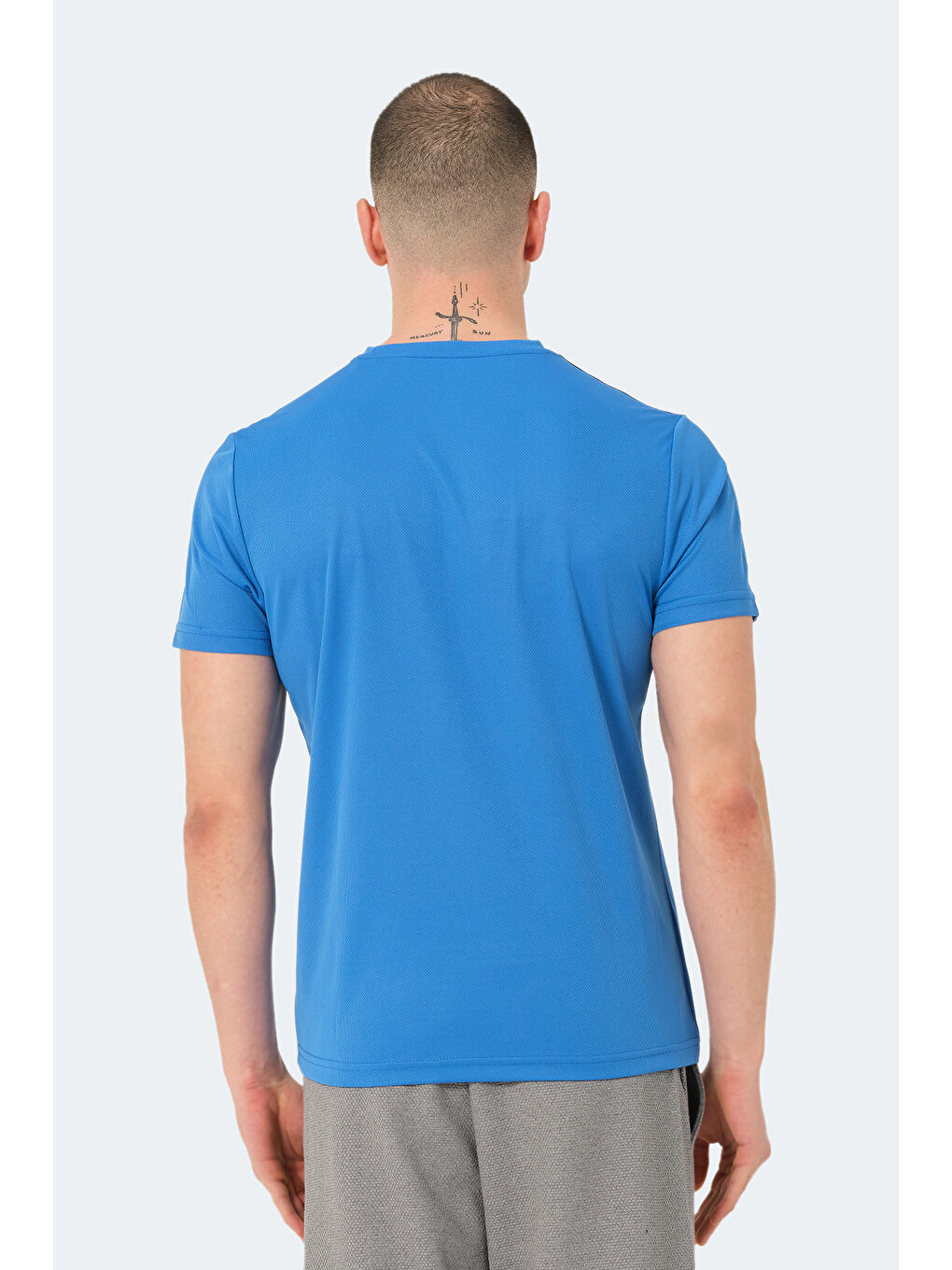 Erkek Tişört Saks Mavi-1