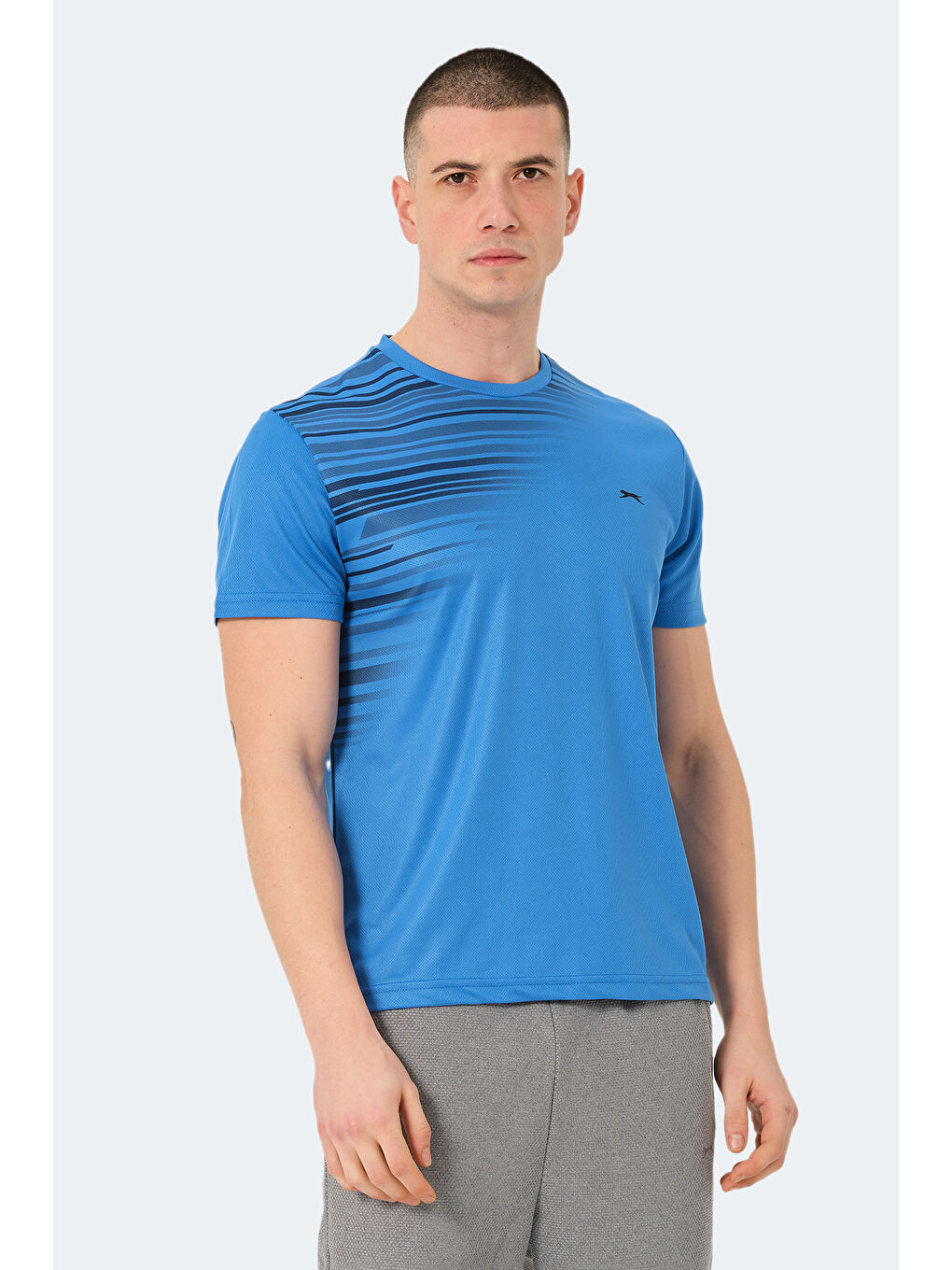 Erkek Tişört Saks Mavi-2