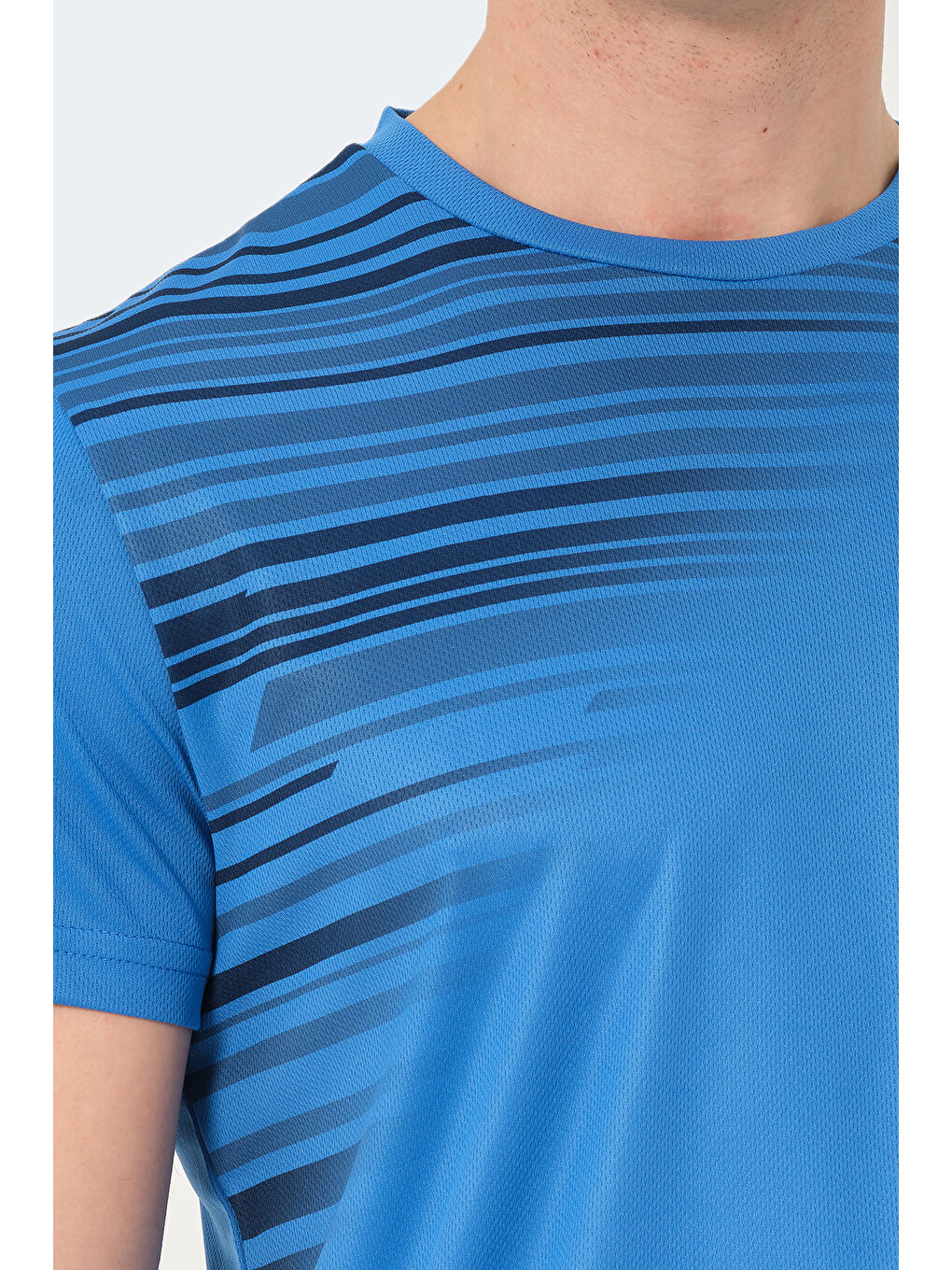 Erkek Tişört Saks Mavi-4