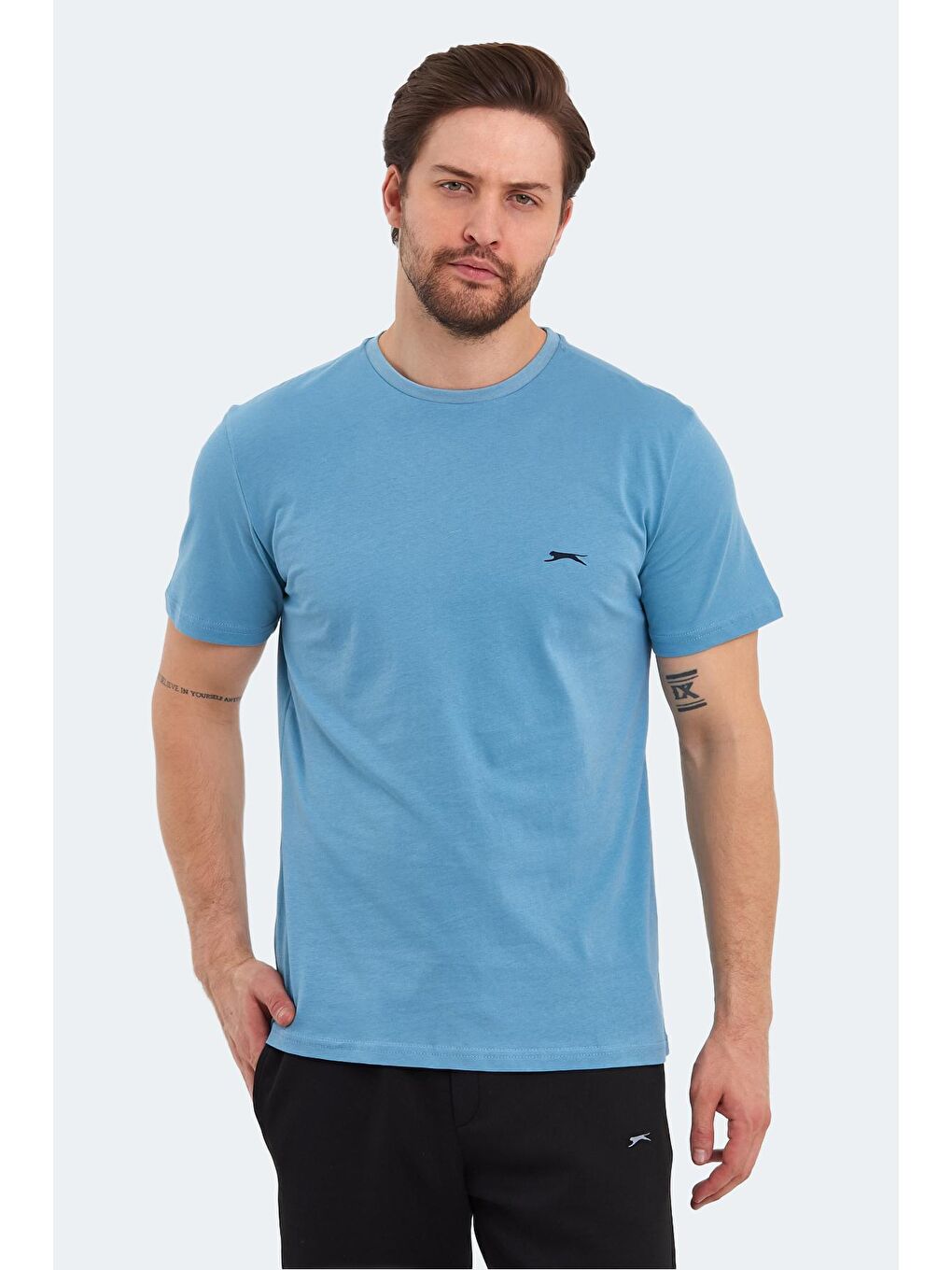 SLAZENGER Mavi PATKA Erkek T-Shirt Mavi