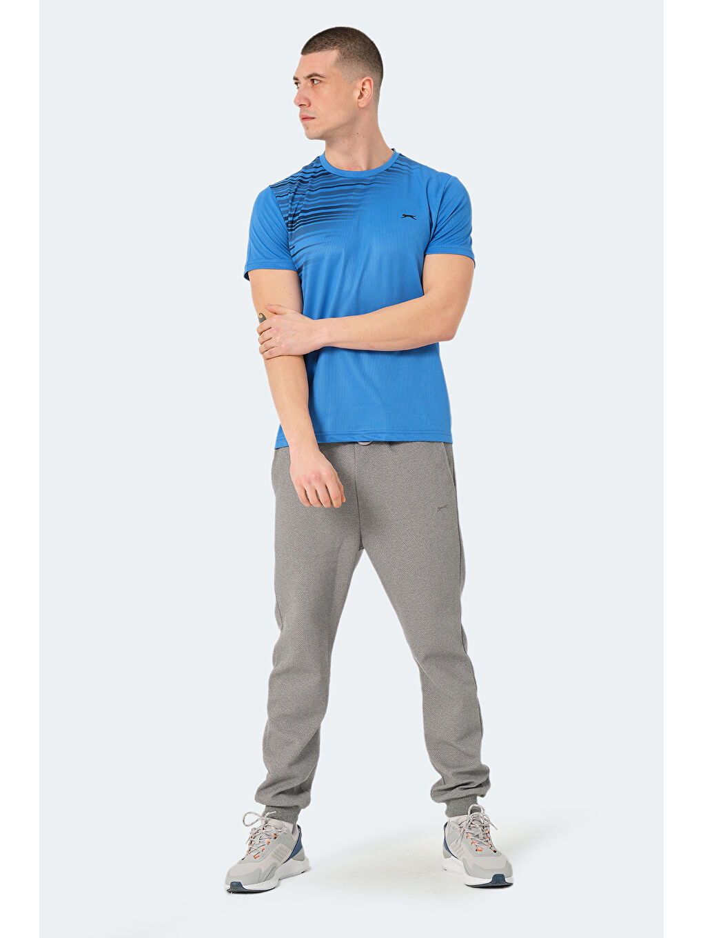 Erkek Tişört Saks Mavi-6