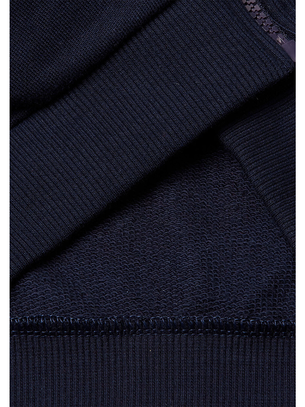 Erkek Çocuk Lacivert Baskılı Fermuarlı Kapüşonlu Relaxed Fit Sweatshirt-2
