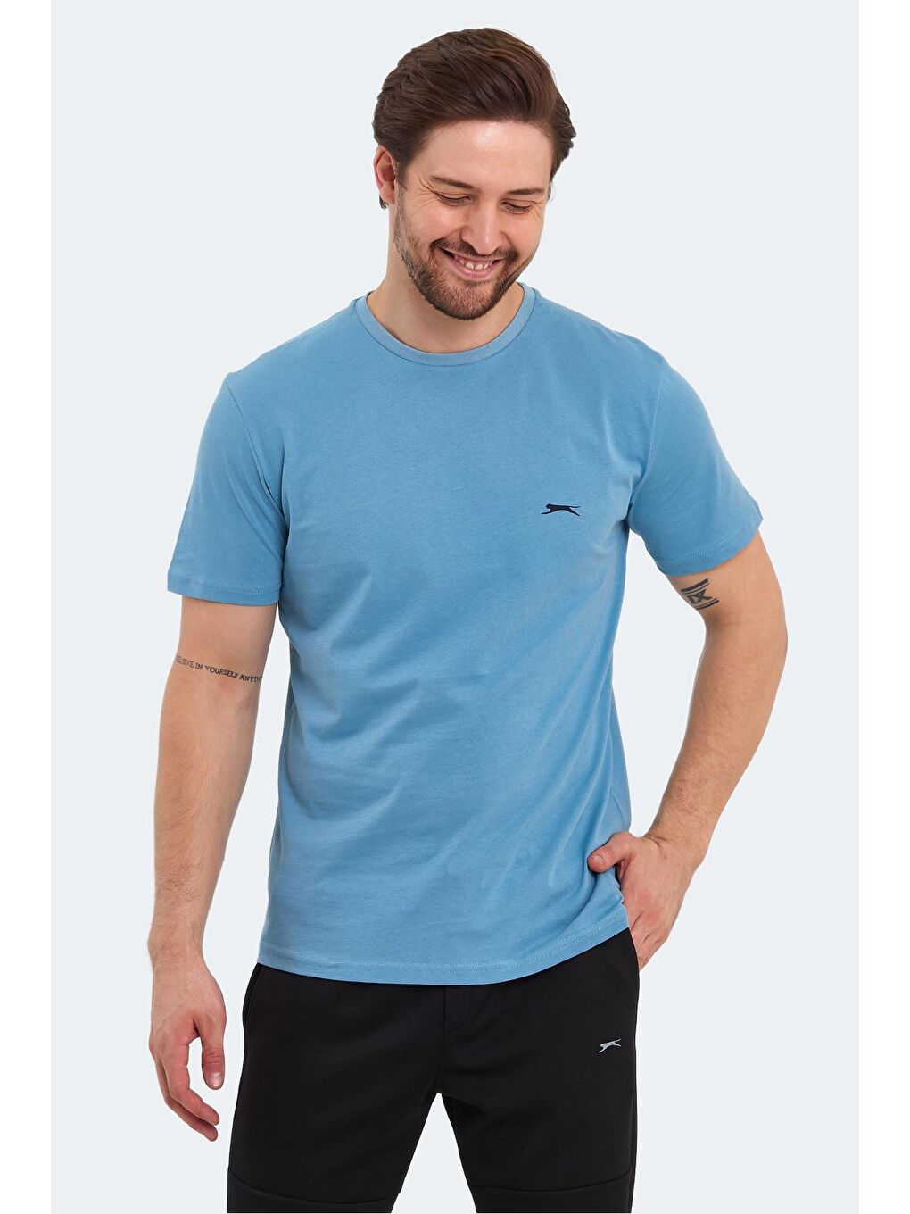 SLAZENGER Mavi PATKA Erkek T-Shirt Mavi - 4