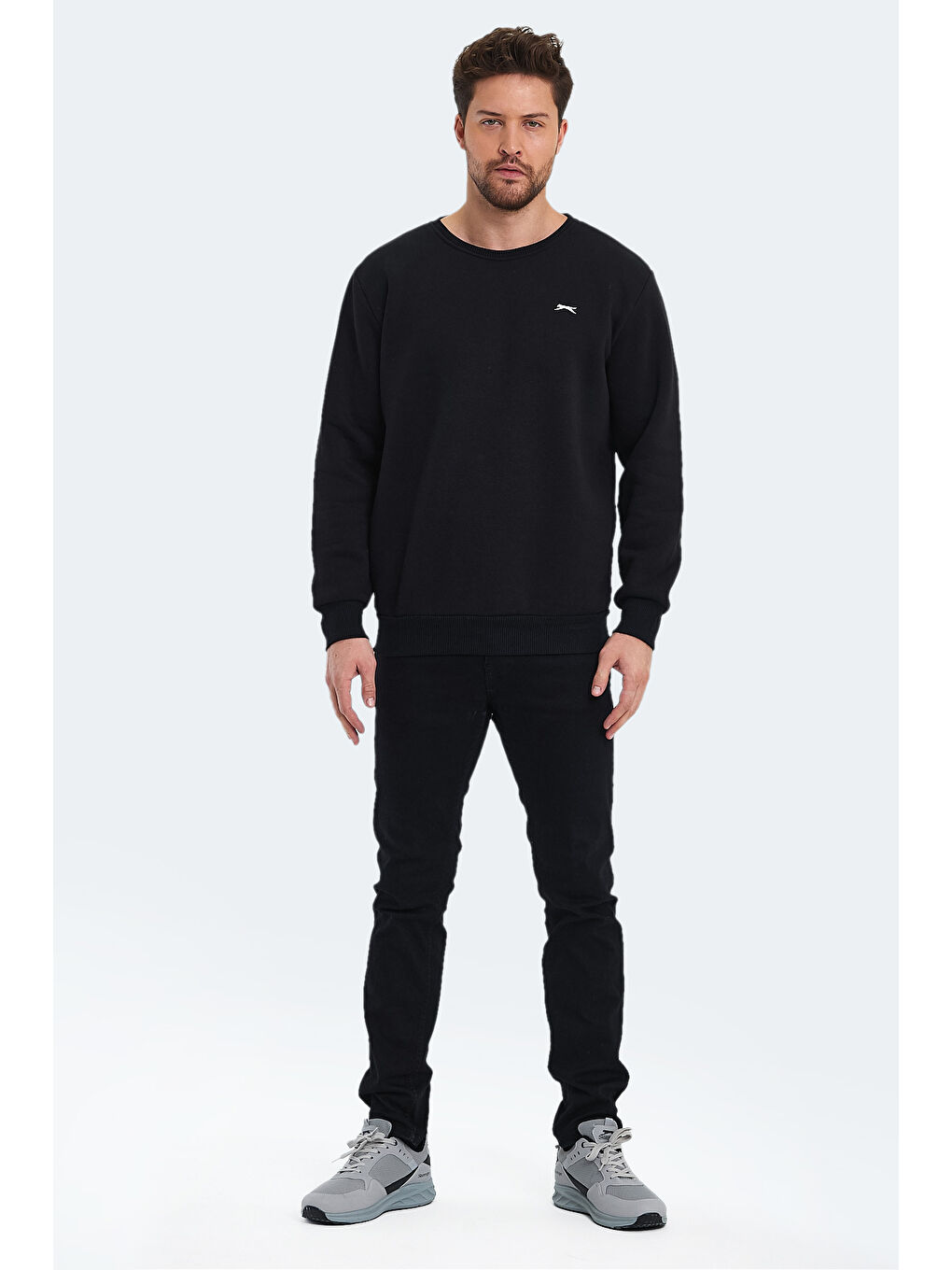 KONNOR IN Erkek Siyah Sweatshirt-6
