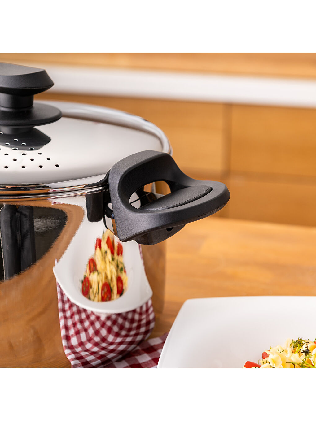 Gri Azur Çelik Makarna Tenceresi-9