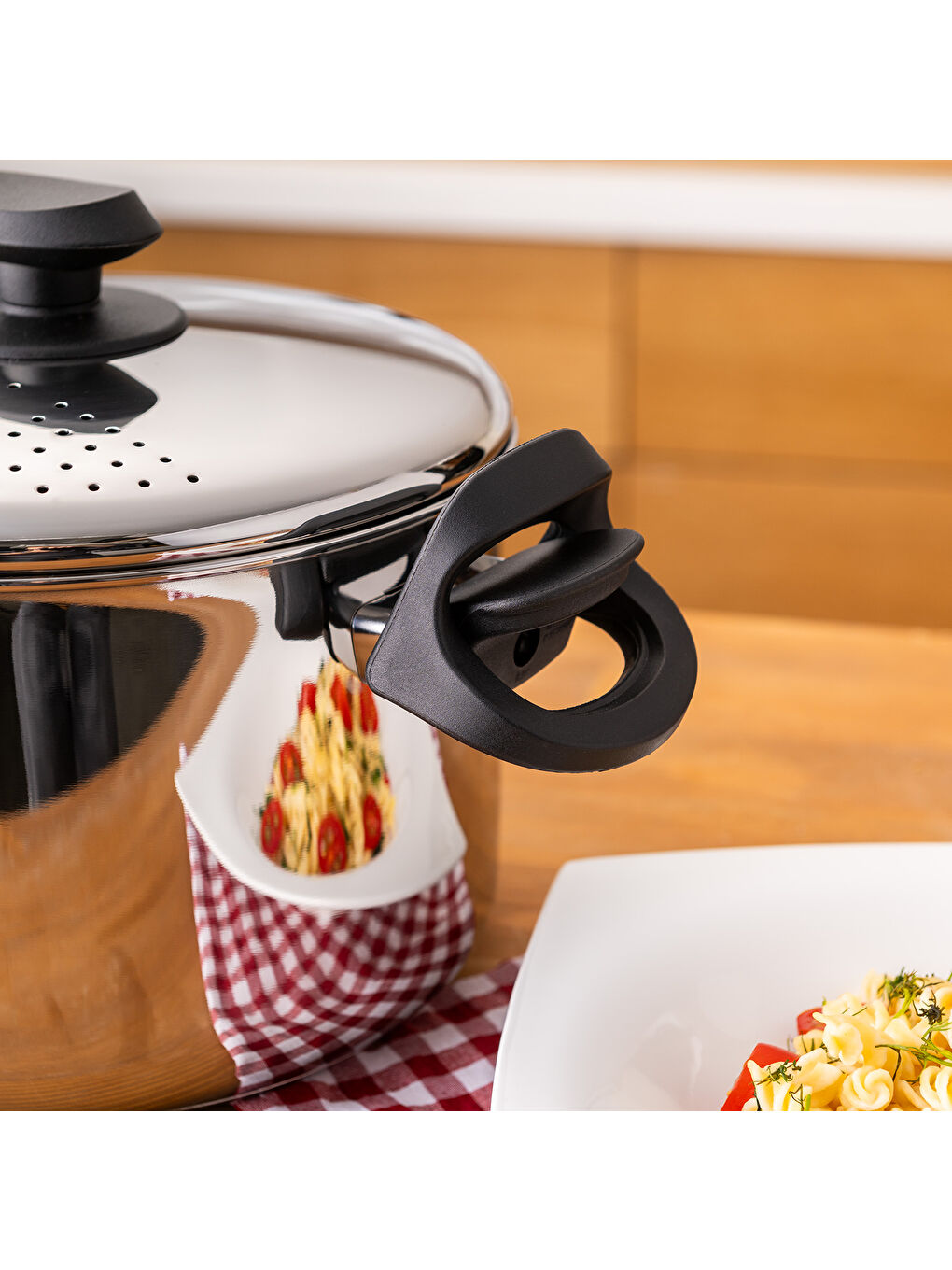 Gri Azur Çelik Makarna Tenceresi-10