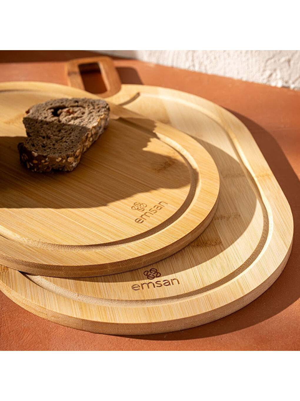 Kahverengi Bambu Lavin 2'li Kesme Tahtası-9