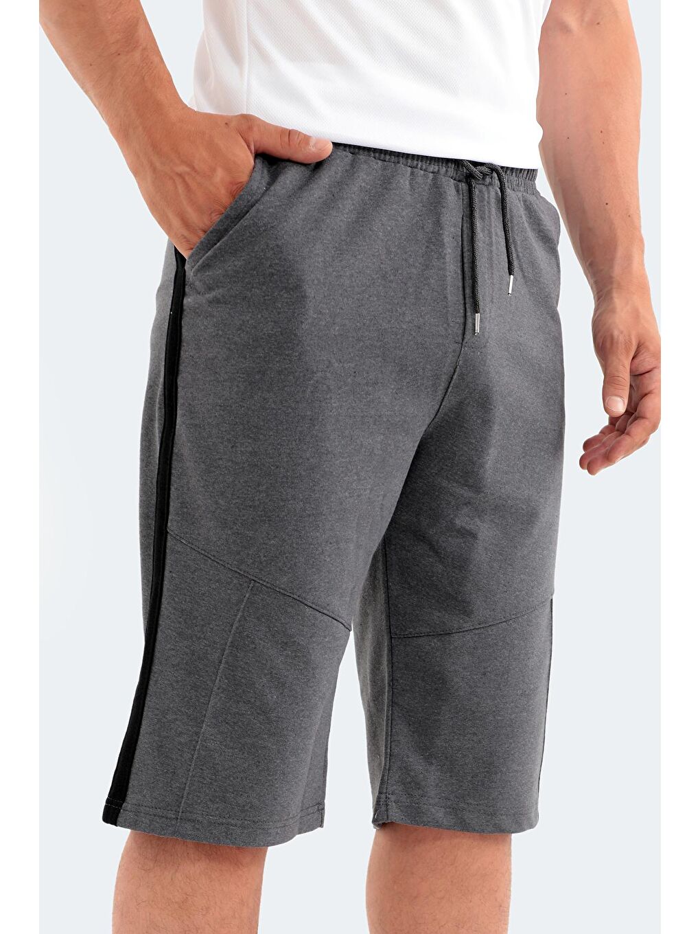 POLONA I Erkek Şort Açık Gri-3