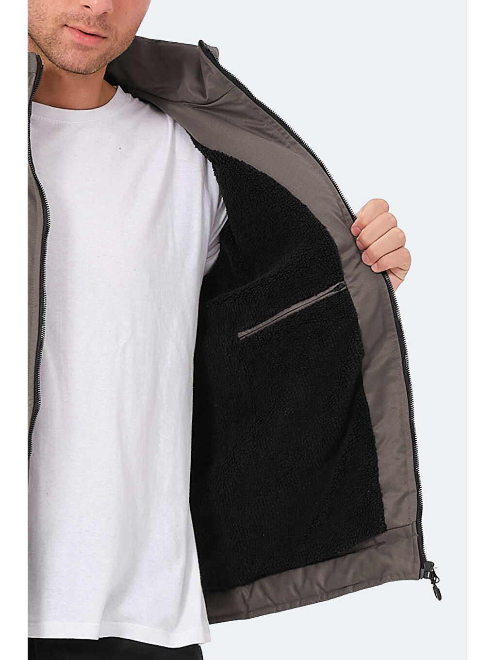 GALIT Erkek  Kaban Koyu Gri-5