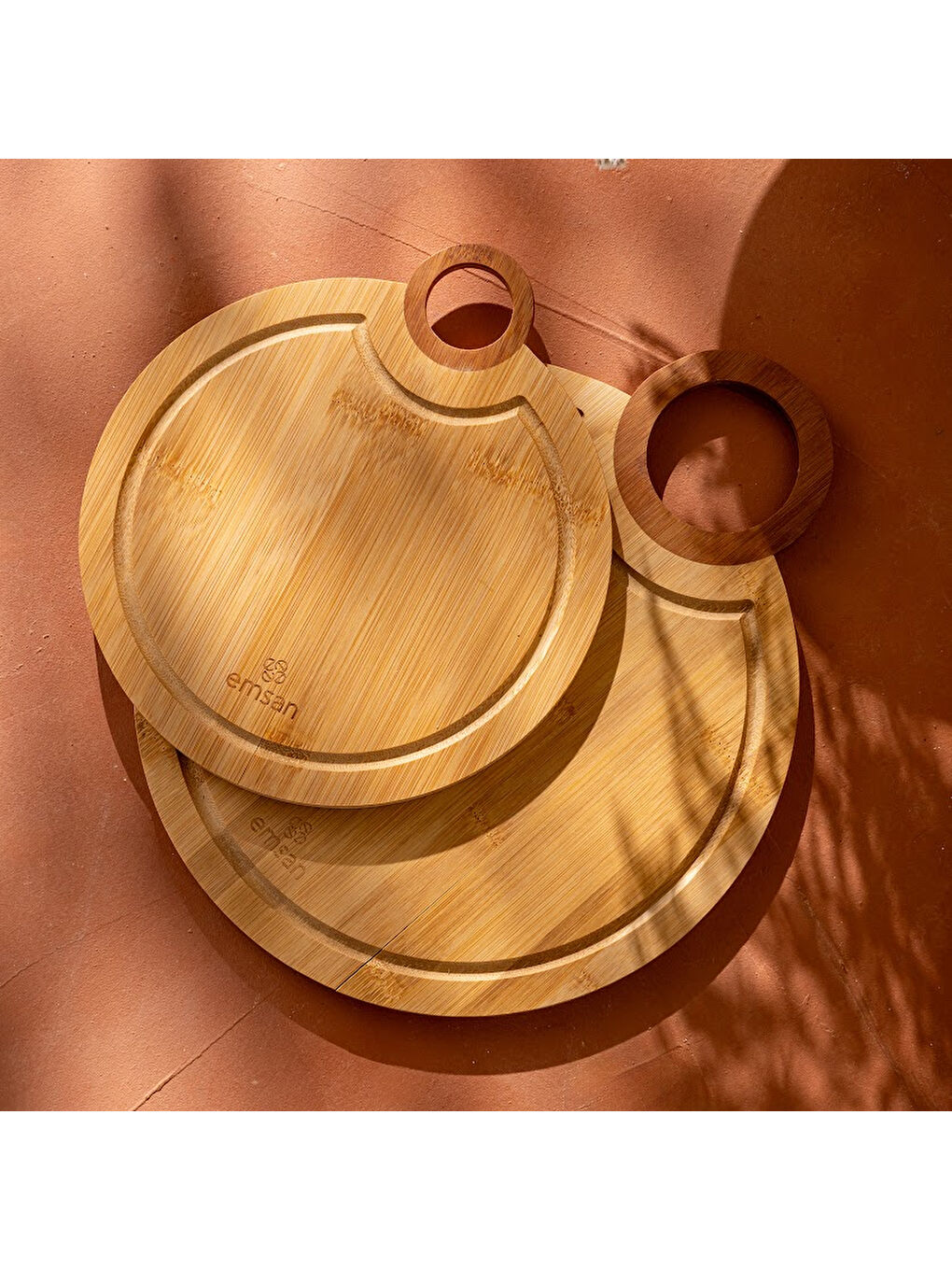 Kahverengi Bambu Ladin 2'li Kesme Tahtası-8