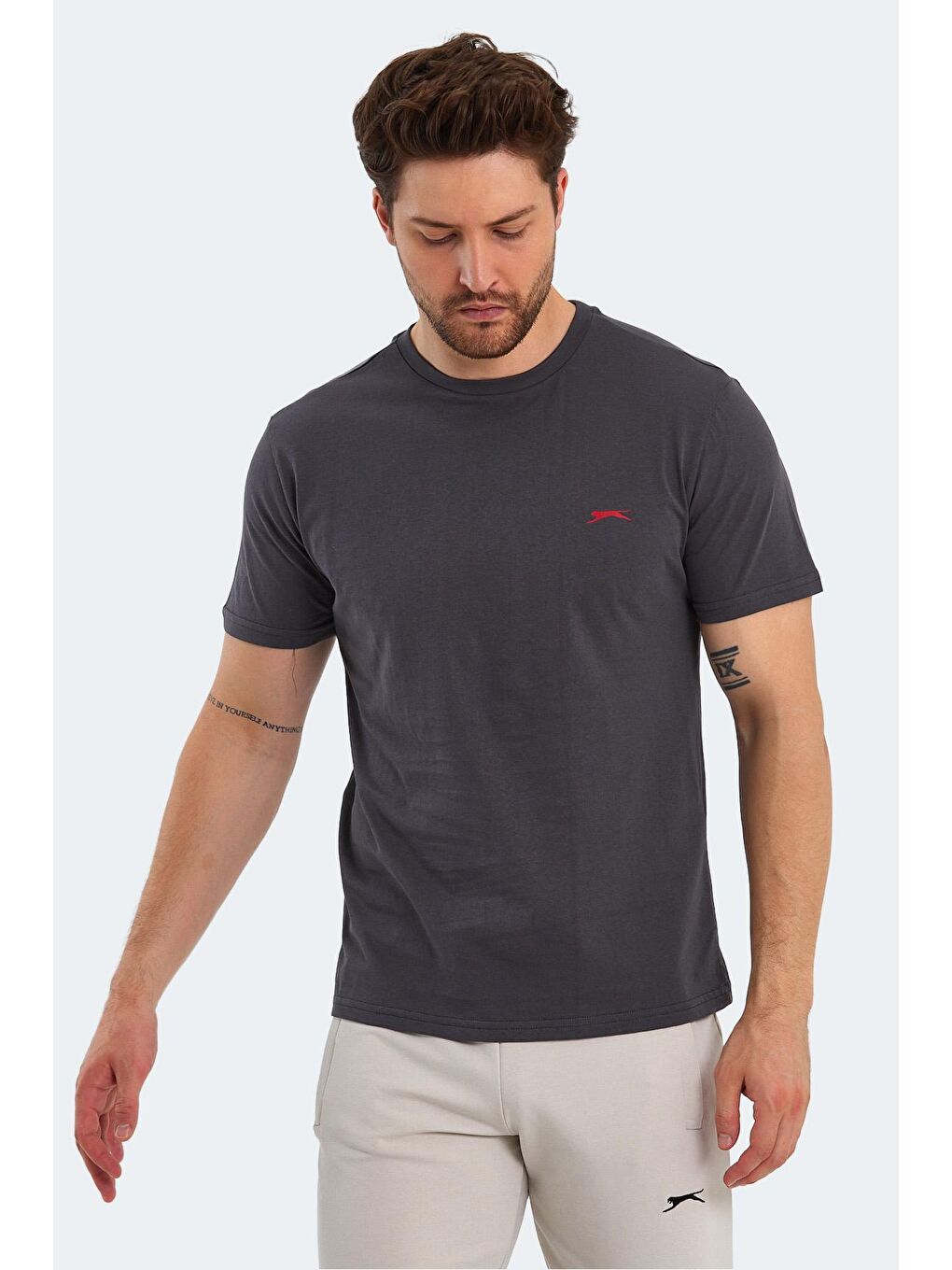 SLAZENGER Koyu Gri POLL Erkek Kısa Kol T-Shirt Koyu Gri - 3