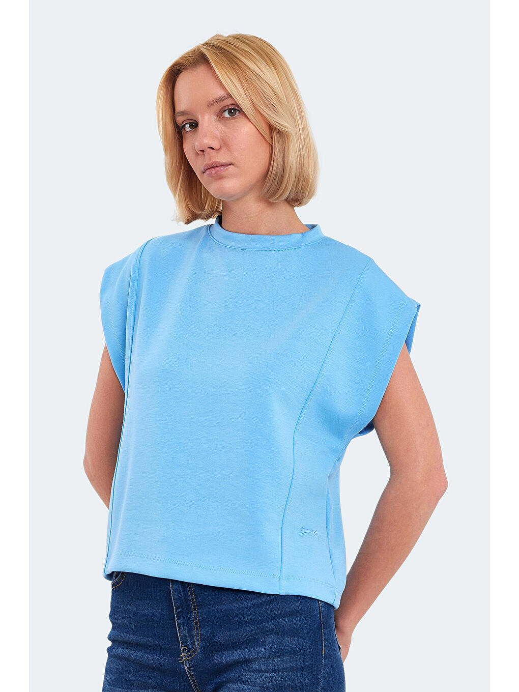 VINCENZA Kadın Mavi Tişört