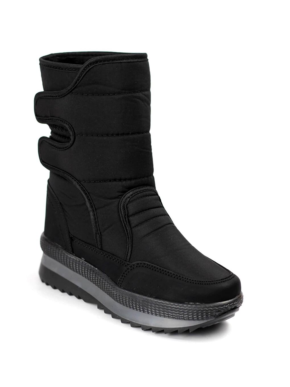 Kışlık İçi Kürklü Termal Kar Botu Kışlık Kaymaz Taban Outdoor Ayakkabı Siyah-2