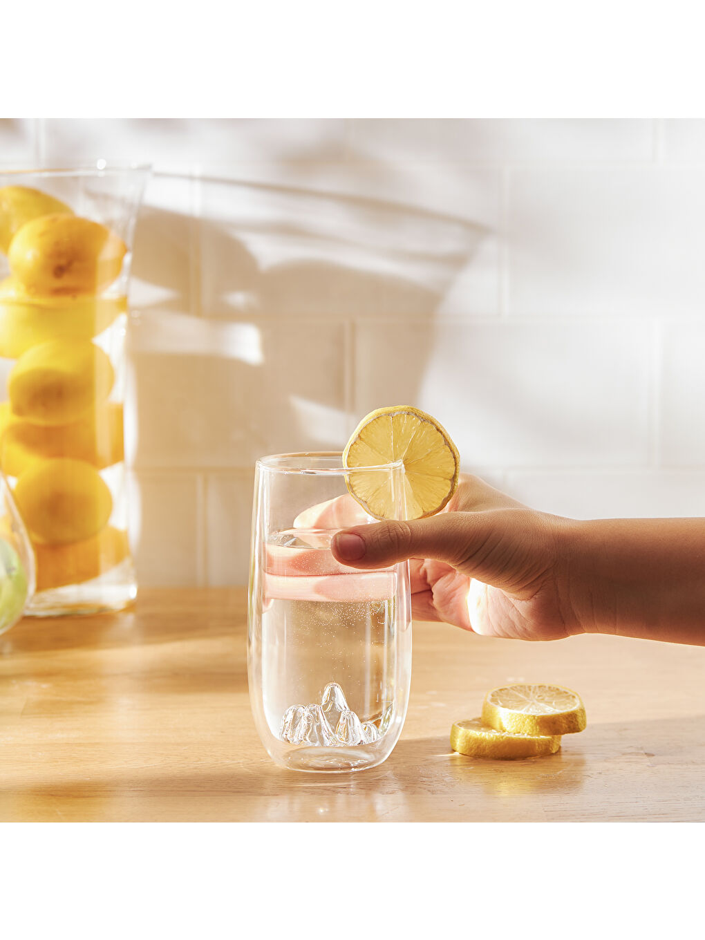 Renksiz Globe Çift Cidarlı Volkan Uzun Bardak-8