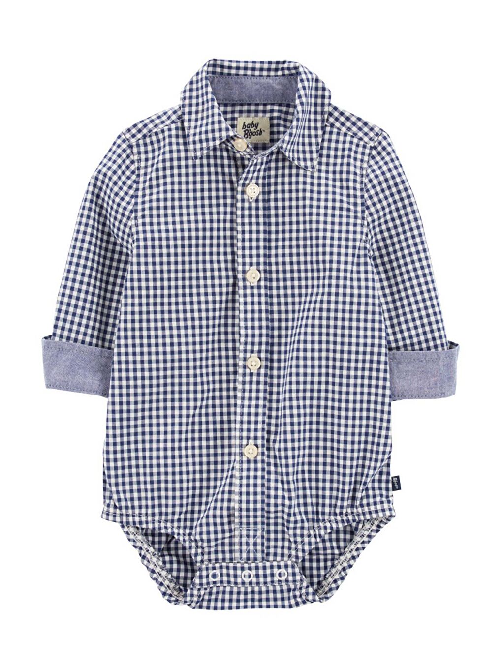 Mavi Erkek Bebek Gömlek Body