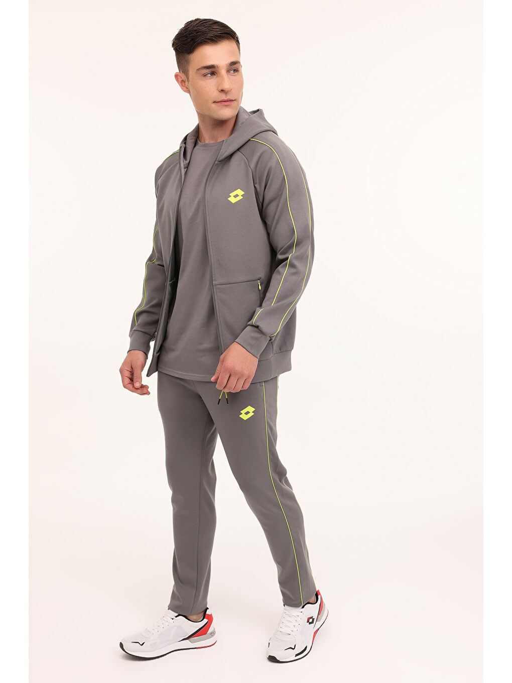 Gri M-YINKAS FZ HOODIE 4PR Antrasit Erkek Eşofman Üstü-3