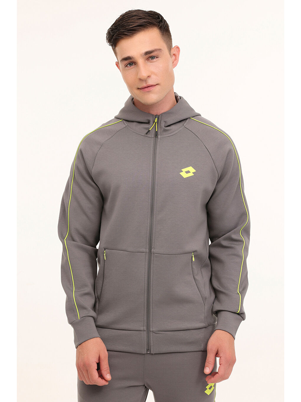Gri M-YINKAS FZ HOODIE 4PR Antrasit Erkek Eşofman Üstü-5