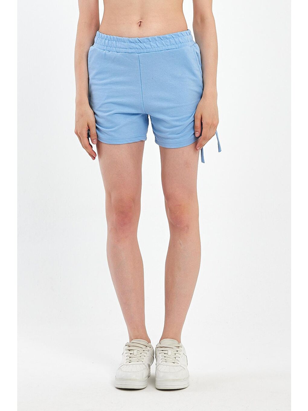 Mavi Kadın Yan Büzgülü Şort 1991