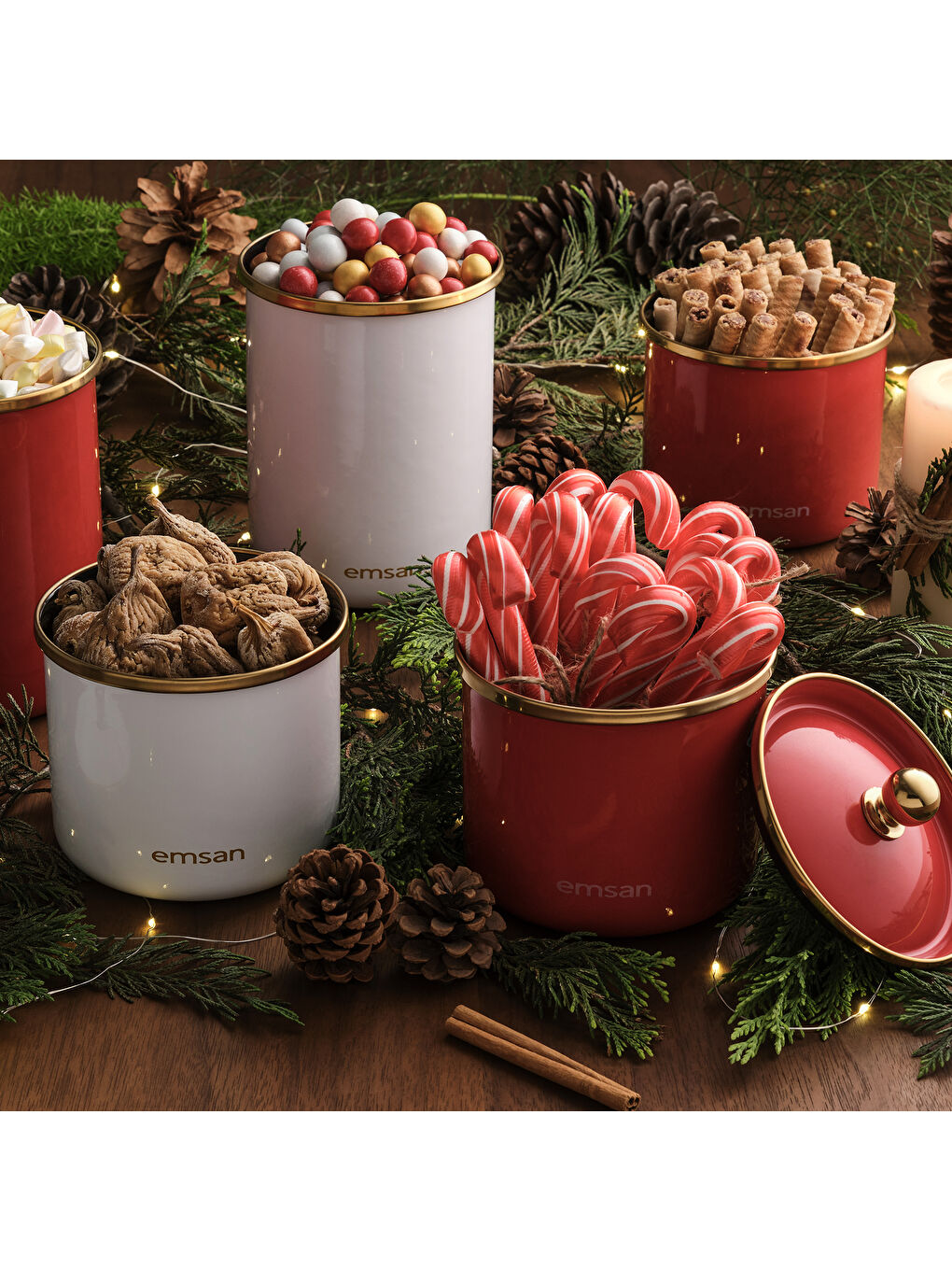 Troy Emaye Küçük Kavanoz Beyaz-6