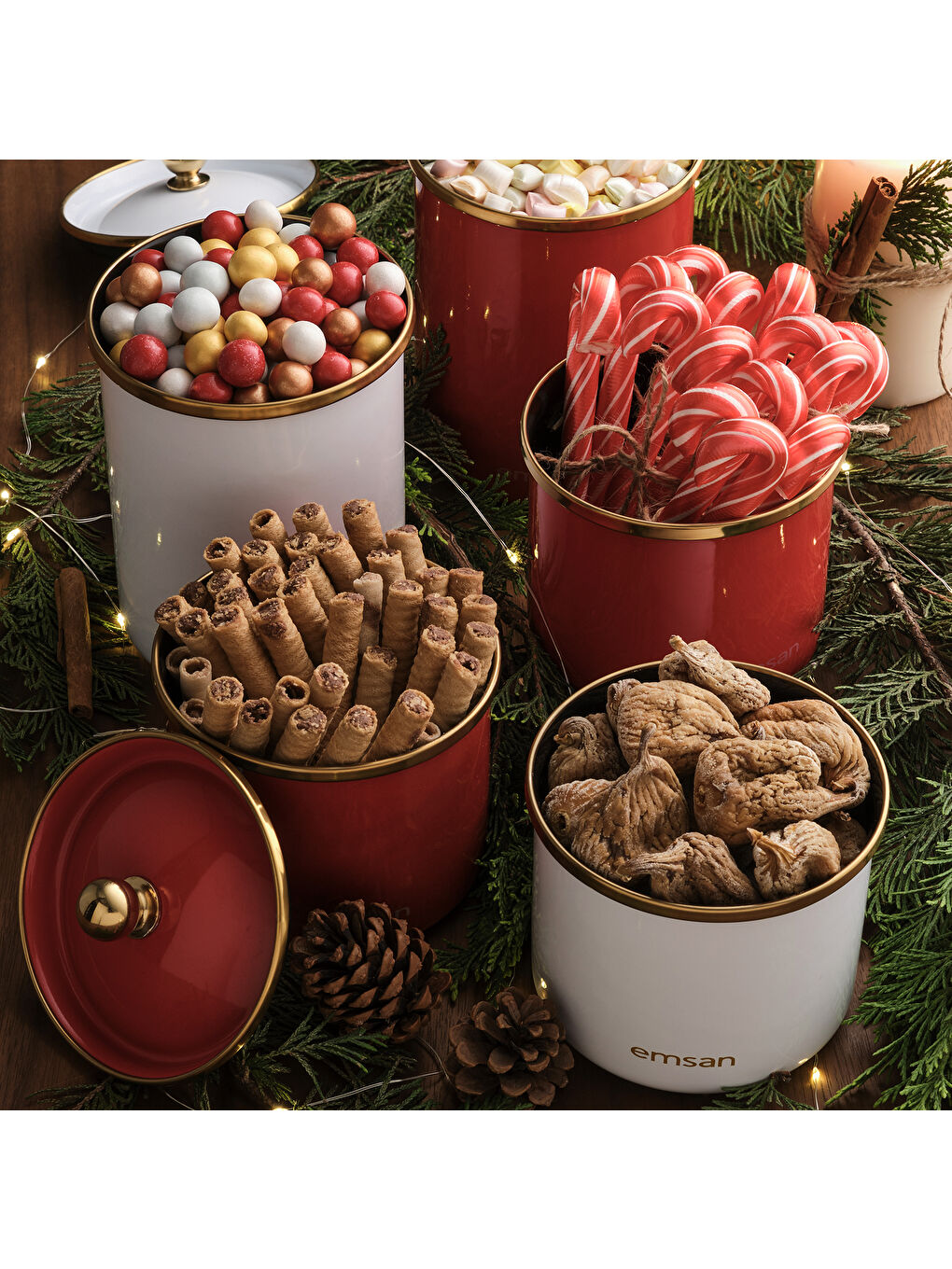 Troy Emaye Küçük Kavanoz Beyaz-7