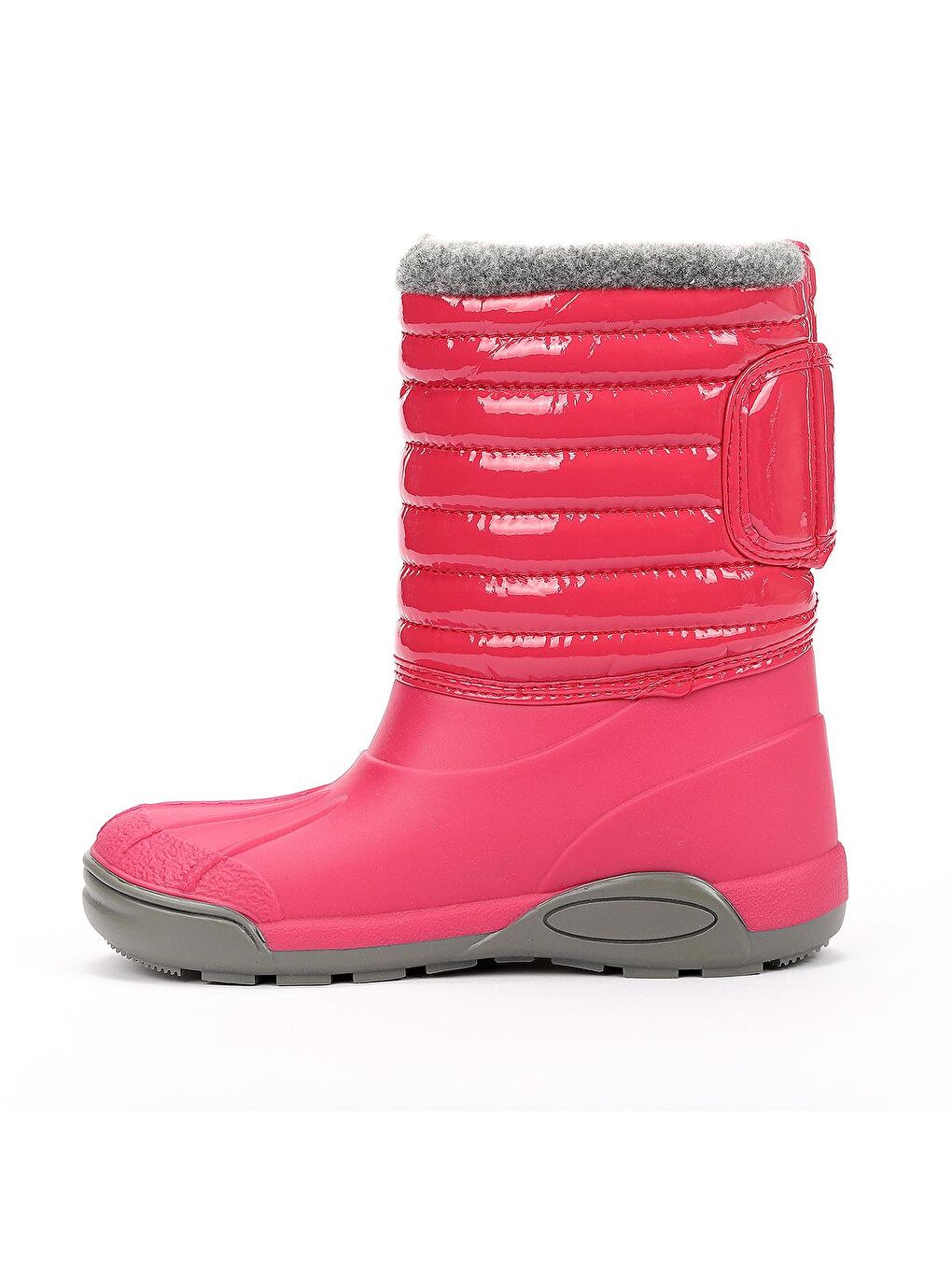 Fuşya Topo Skı Charol Kız Çocuk Su Geçirmez Kar Botu W10168-4