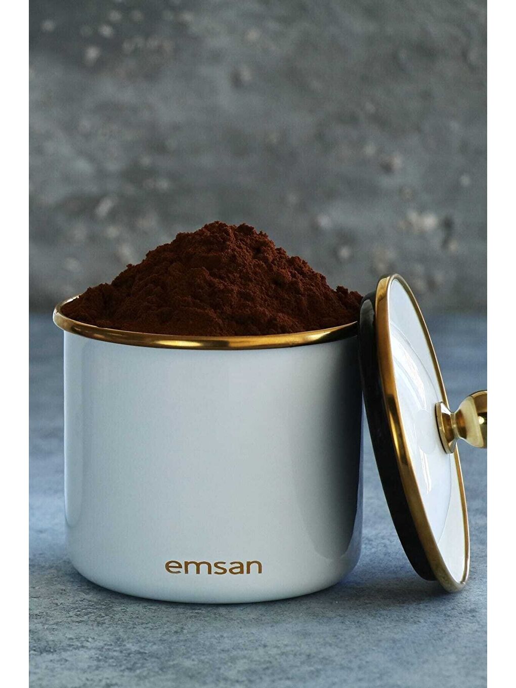 Troy Emaye Küçük Kavanoz Beyaz-1