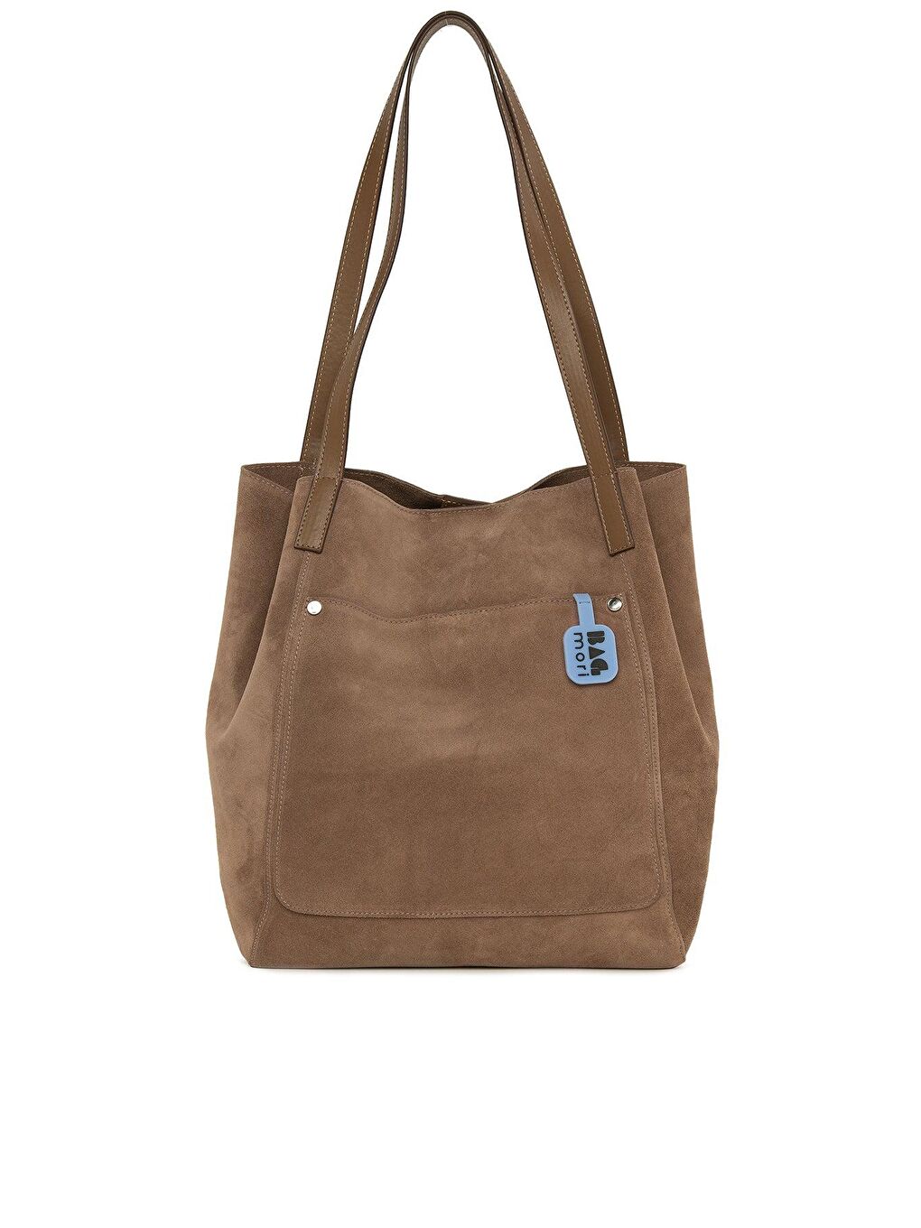 Bej Hakiki Yarma Deri Cepli Tote Çanta