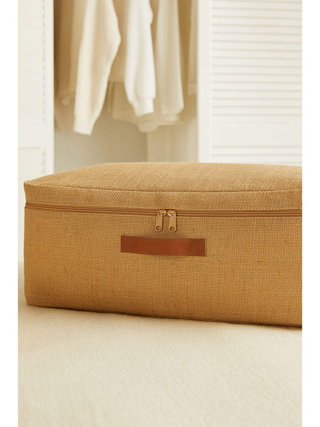 Bej 4'lü Jüt Hurç Set-4